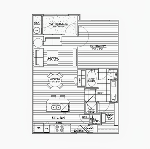 A1 - One Bedroom / One Bath - 700 Sq. Ft.*