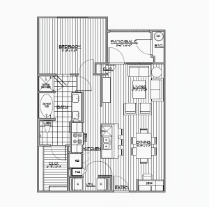 A4 - One Bedroom / One Bath - 777 Sq. Ft.*